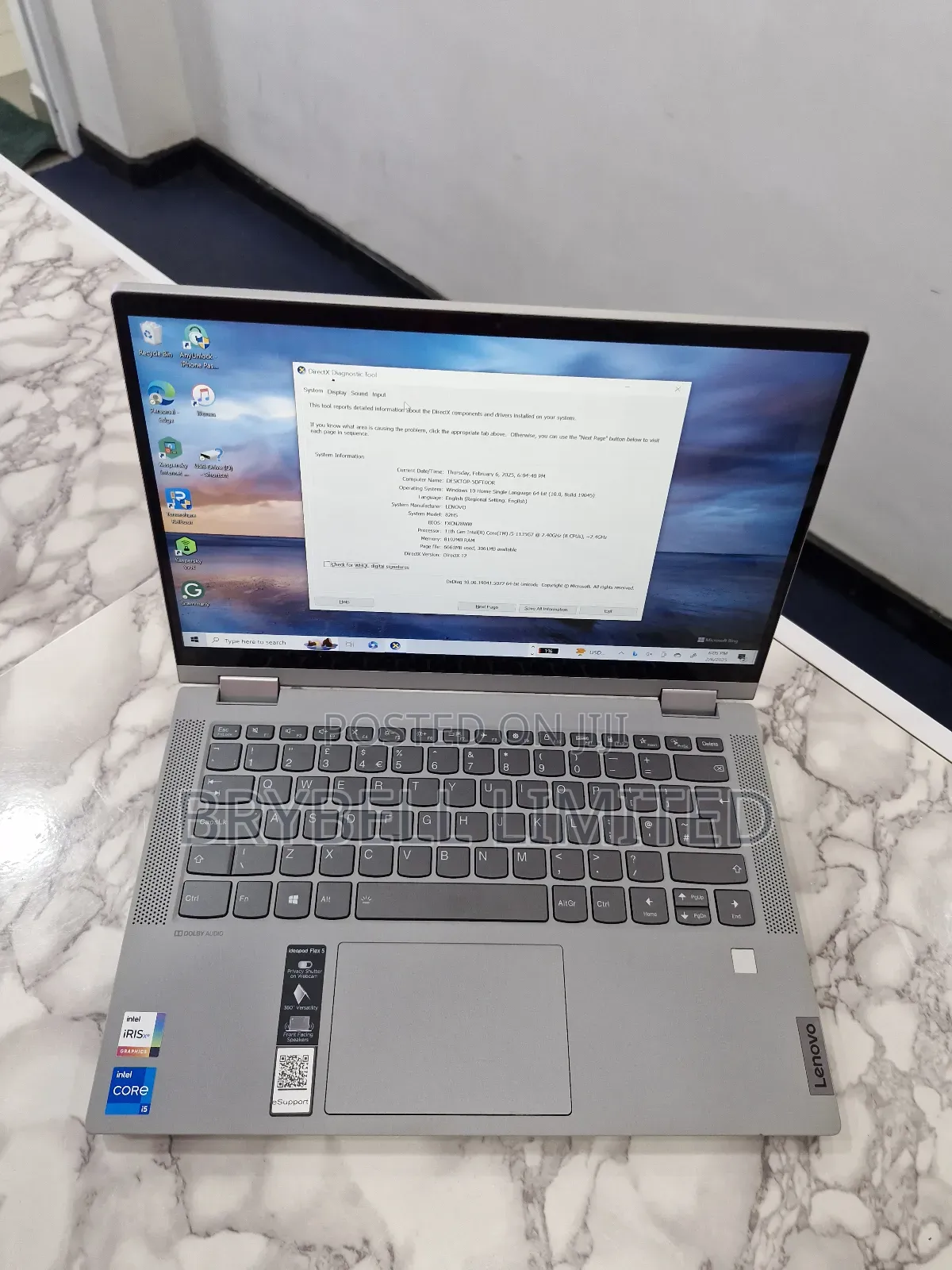 Laptop Lenovo Flex 5 8GB Intel Core I5 SSD 500GB