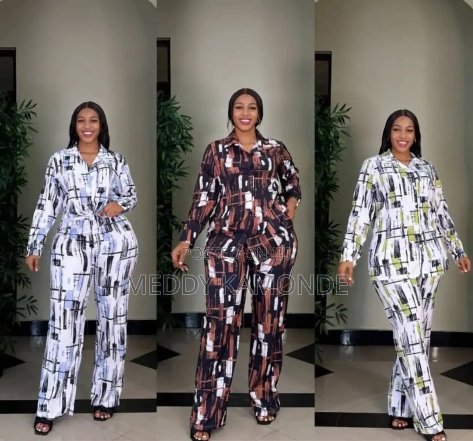 2pc Blue White Suit