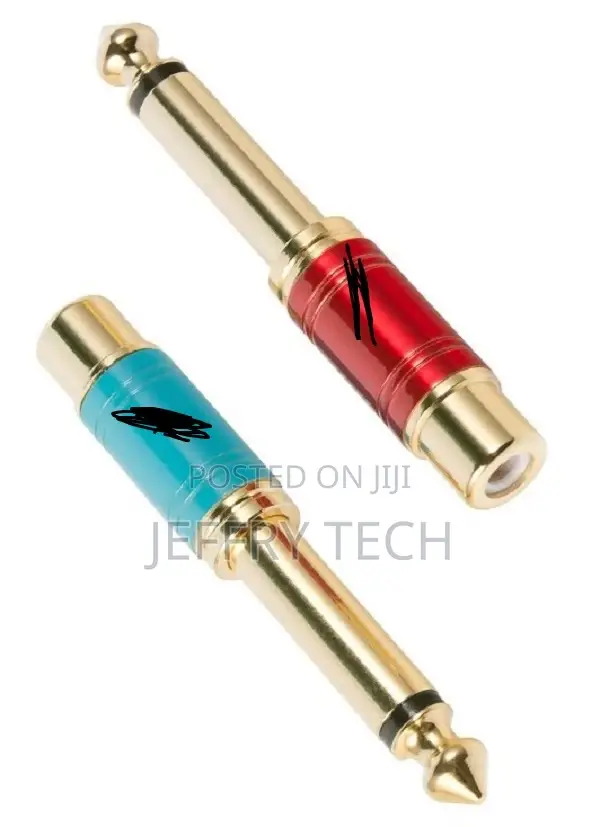 RCA Socket to 6.5mm Mono Adapters RCA to 1/4" Adapters)