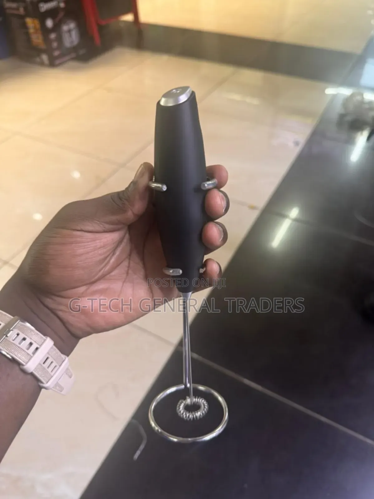 Powerful Handheld Milk Frother With Stand Battery