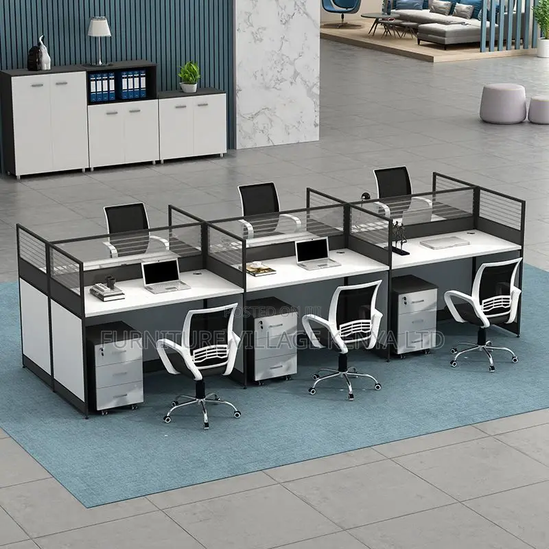 Workstations: 6 -Way Modular Imported Modern Workstation