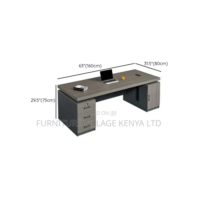 Executive Tables; 160cm Office Desk With Lockable Drawers