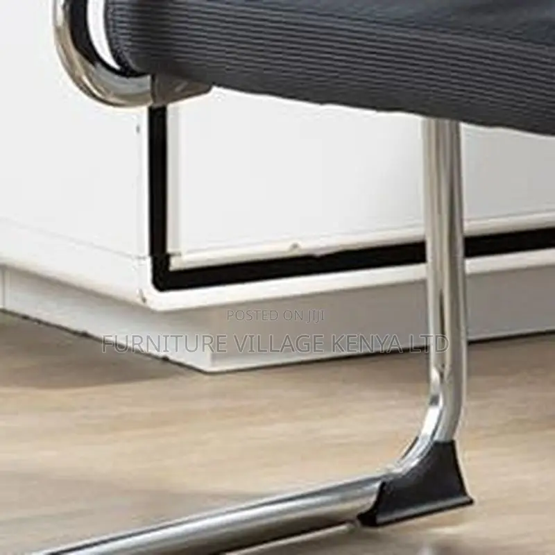 Office Seats; Mesh-Back Cantilever Boardroom Seat in Black
