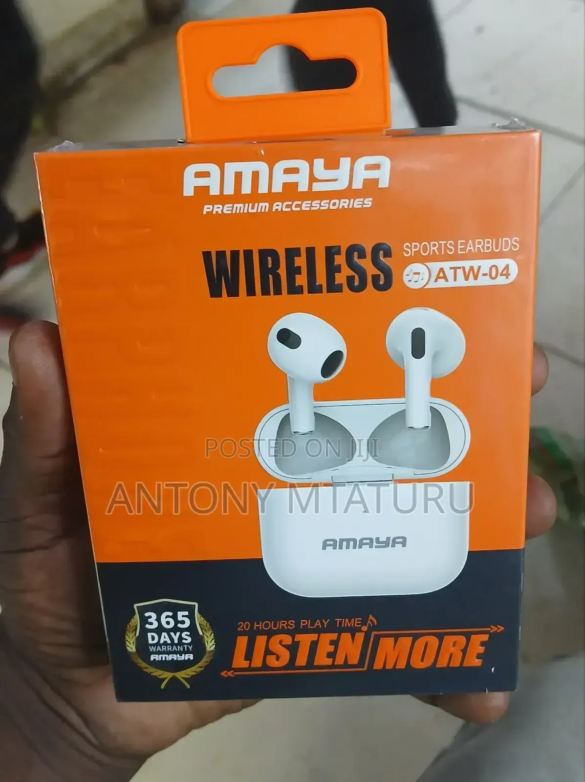 Amaya ATW-04 True Wireless Sports Earbuds 20 Hours Play Time