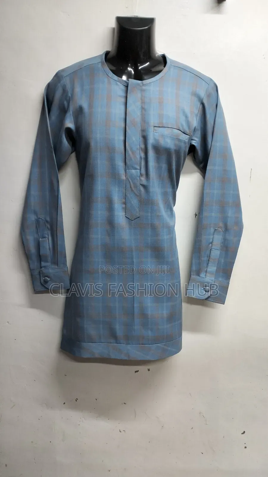 Grey Checked Senator Shirt for Men