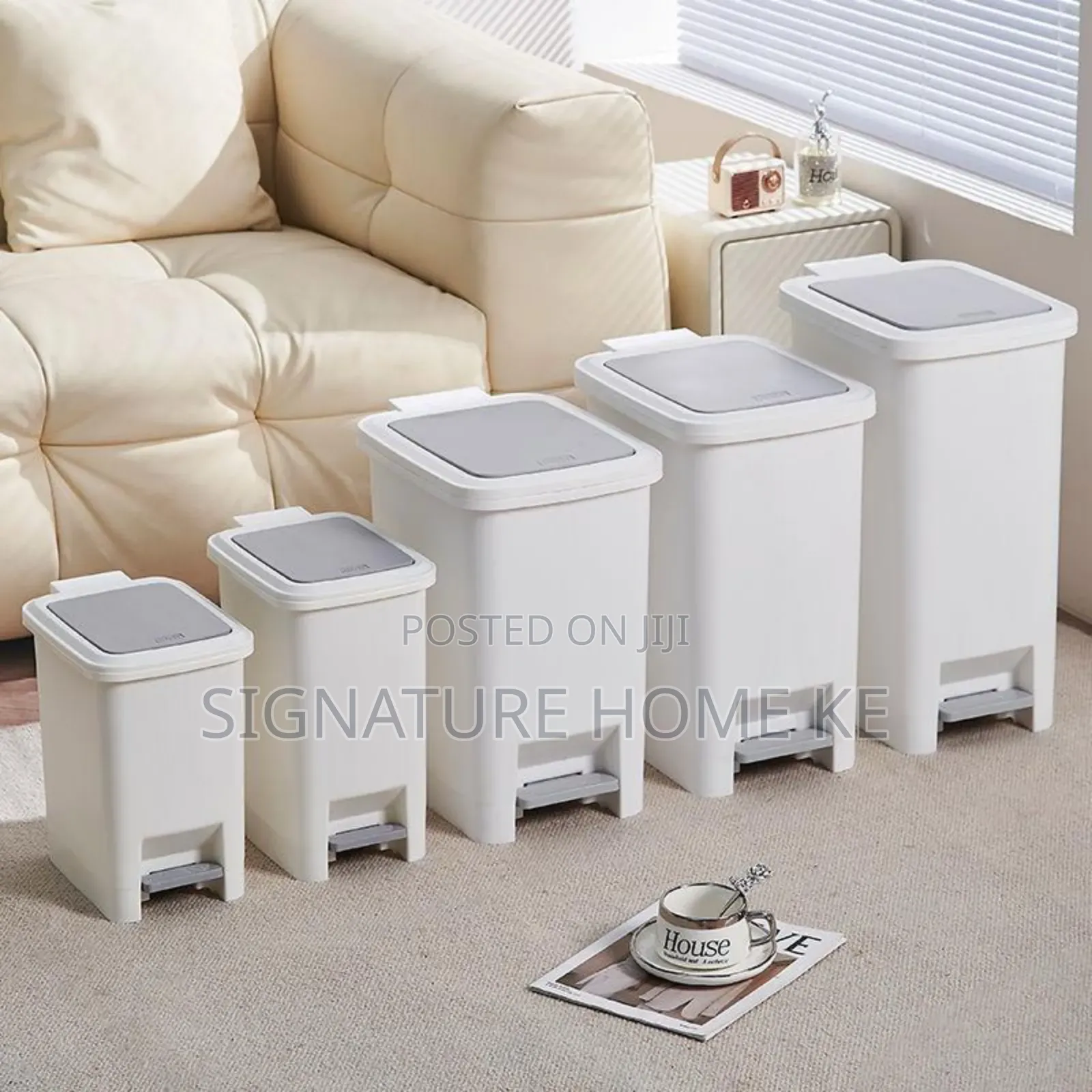 Pedal Dustbin With Dual Opening by Foot Press or Hand Press