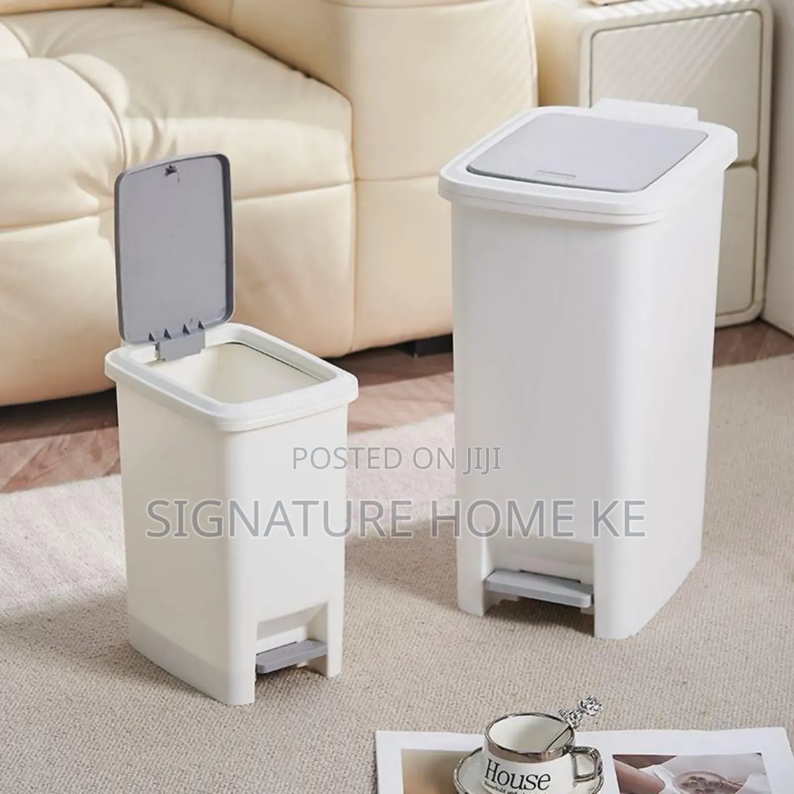 Pedal Dustbin With Dual Opening by Foot Press or Hand Press