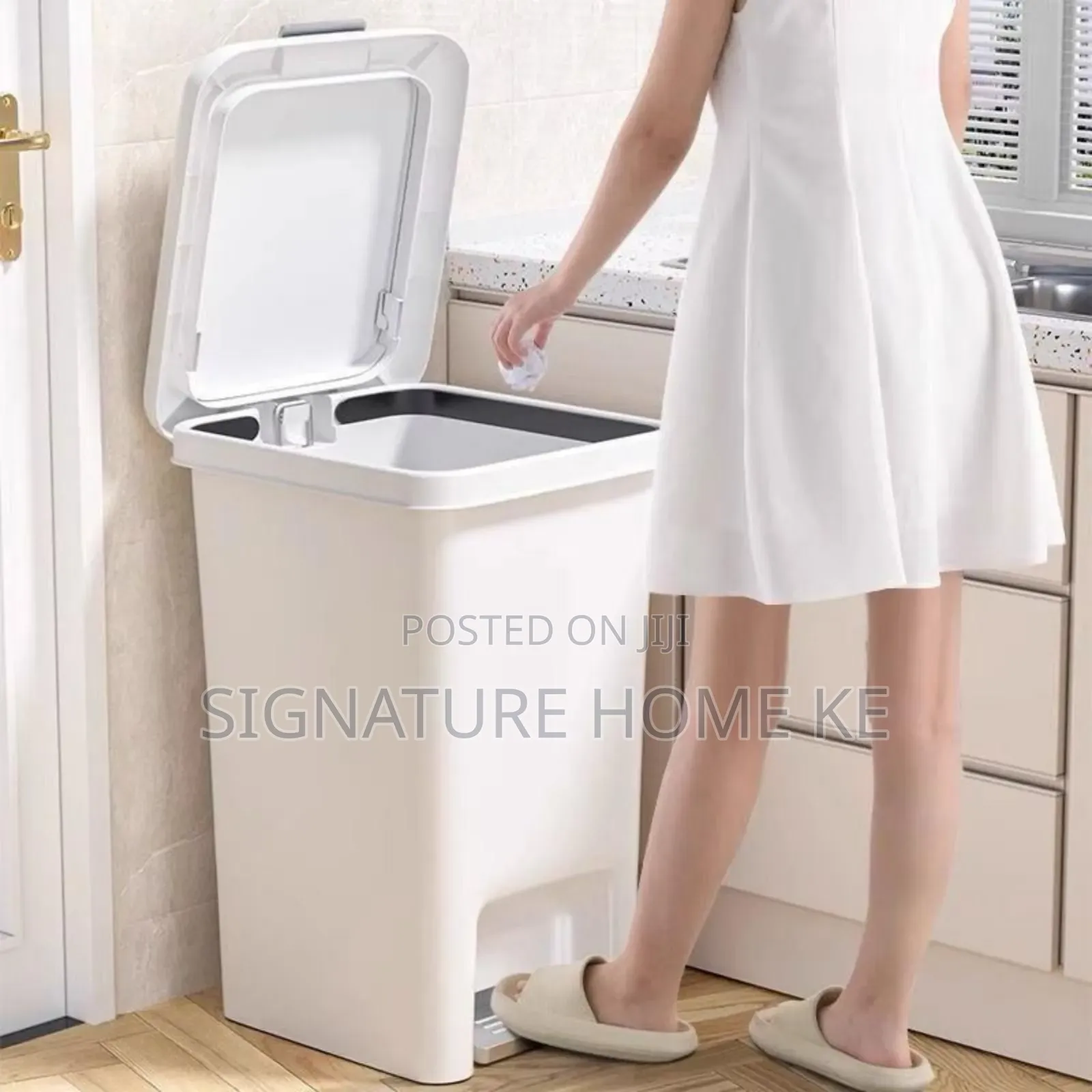 Pedal Dustbin With Dual Opening by Foot Press or Hand Press