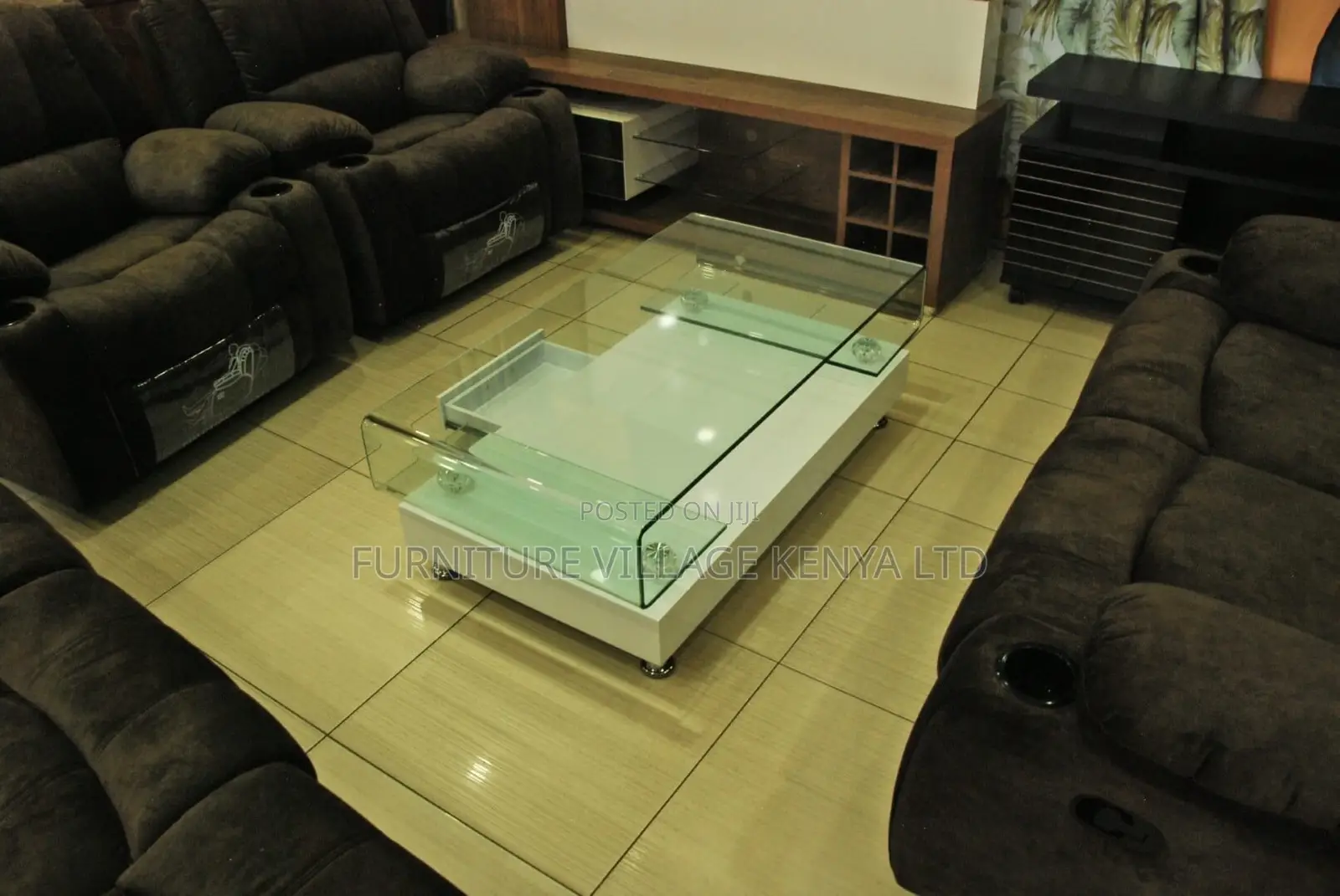 Tempered Glass Coffee Table; Living Room Furniture Sets