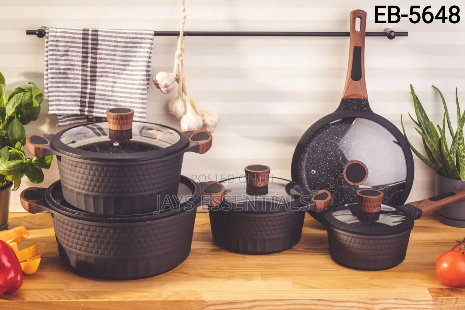10pc Edenberg Nonstick Cooking Pot Set