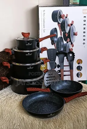 15pc Edenberg Nonstick Cooking Pot Set