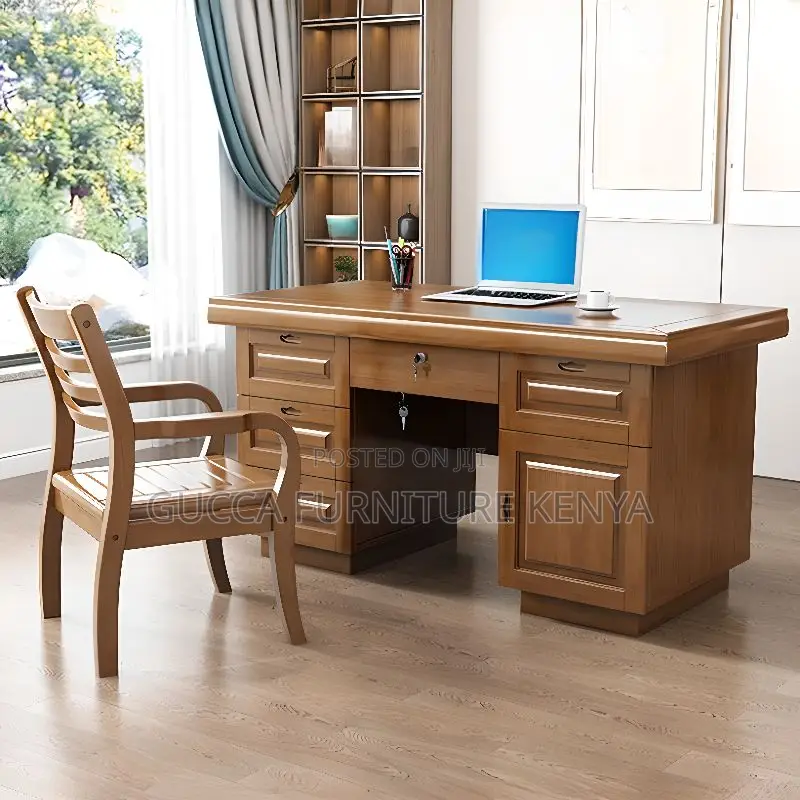 Office Tables:120cm Transitional Wood Office Executive Desk