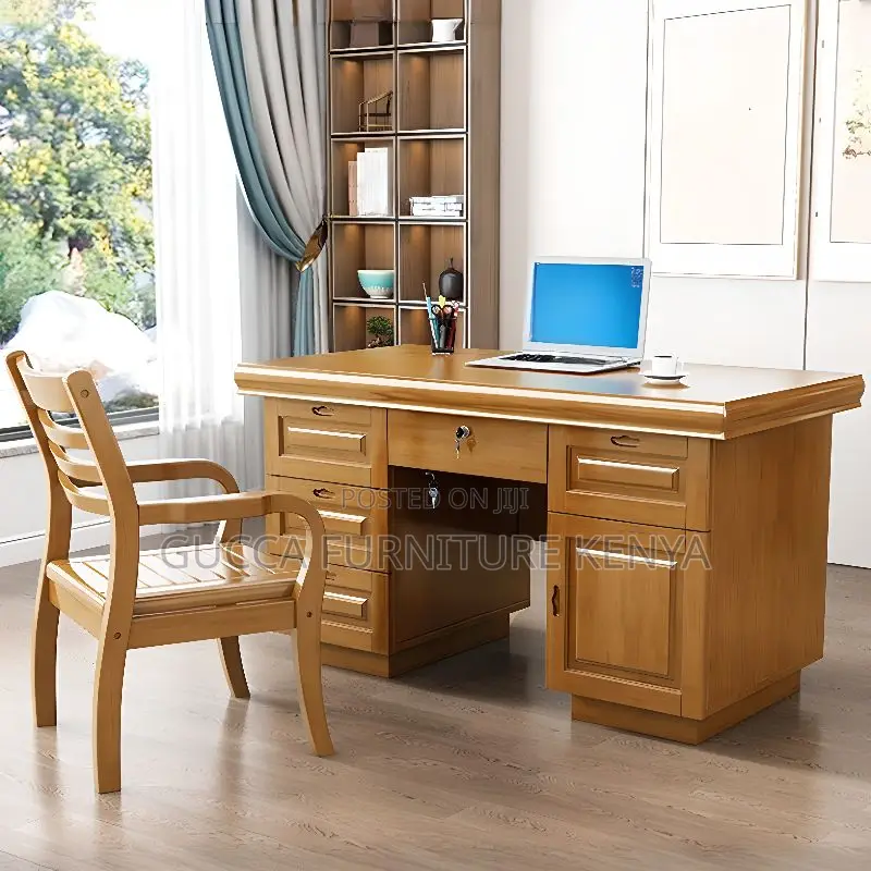 Office Tables:120cm Transitional Wood Office Executive Desk