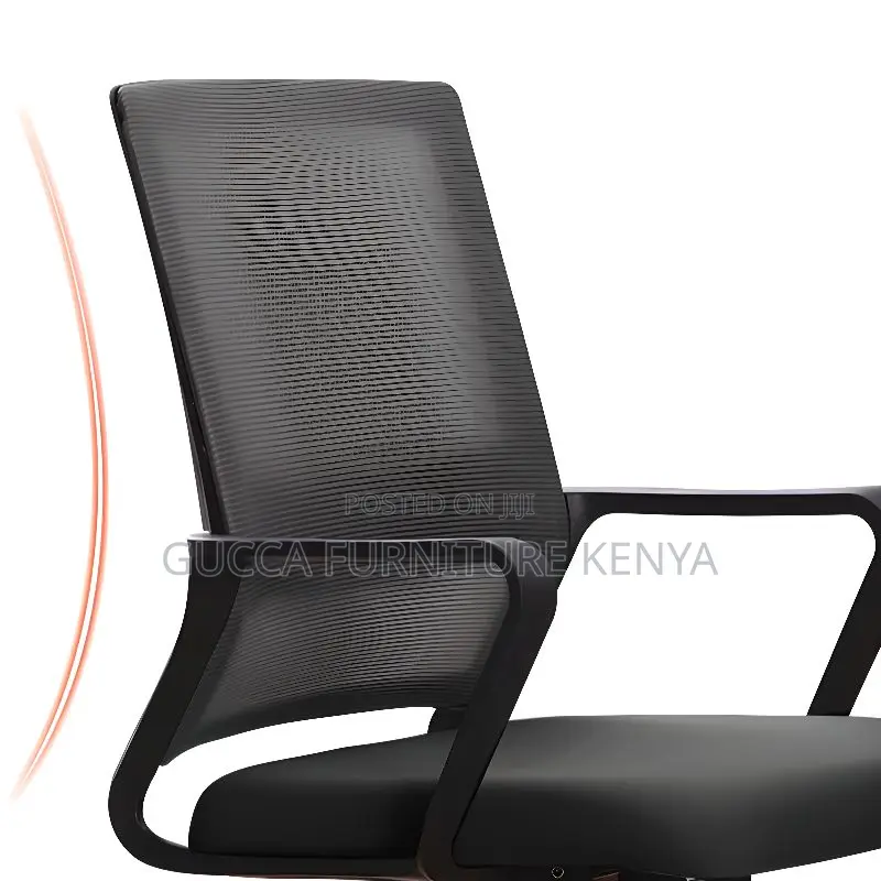 Office Chairs: Mid Back Mesh Ebony Home Office Chair