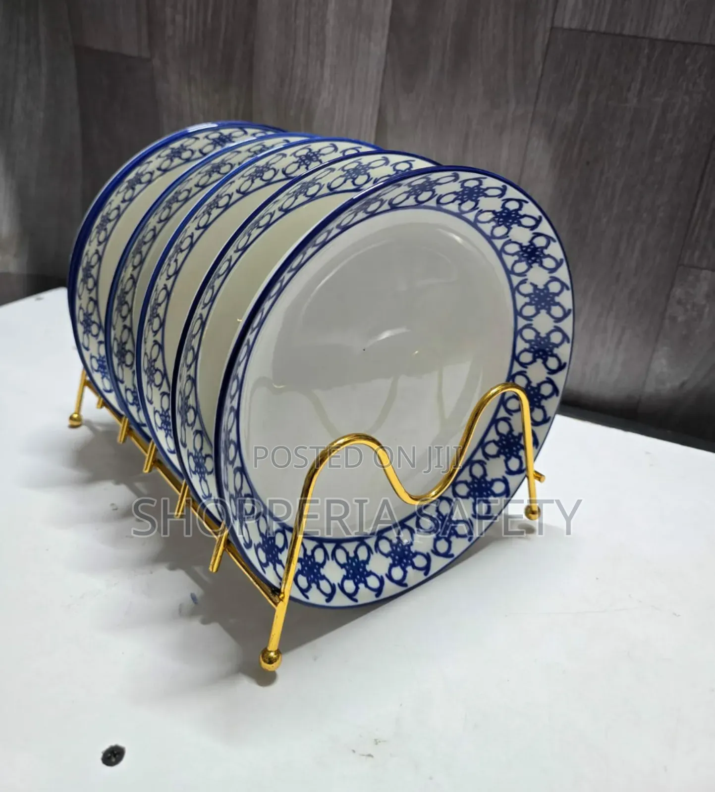 Blue Printed 8 Inch Plates