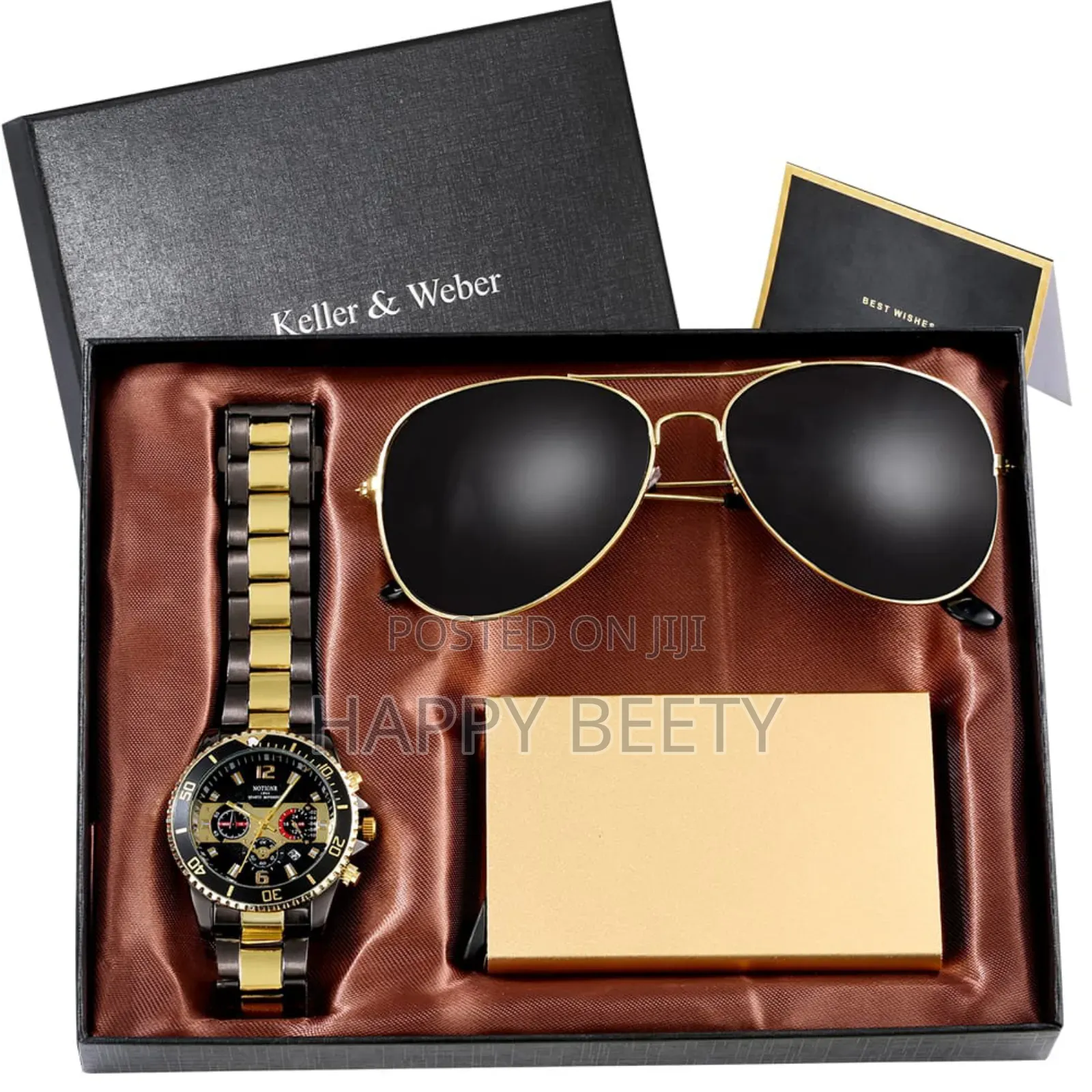 *Men Gold Minimalist Luxury Gift Set*