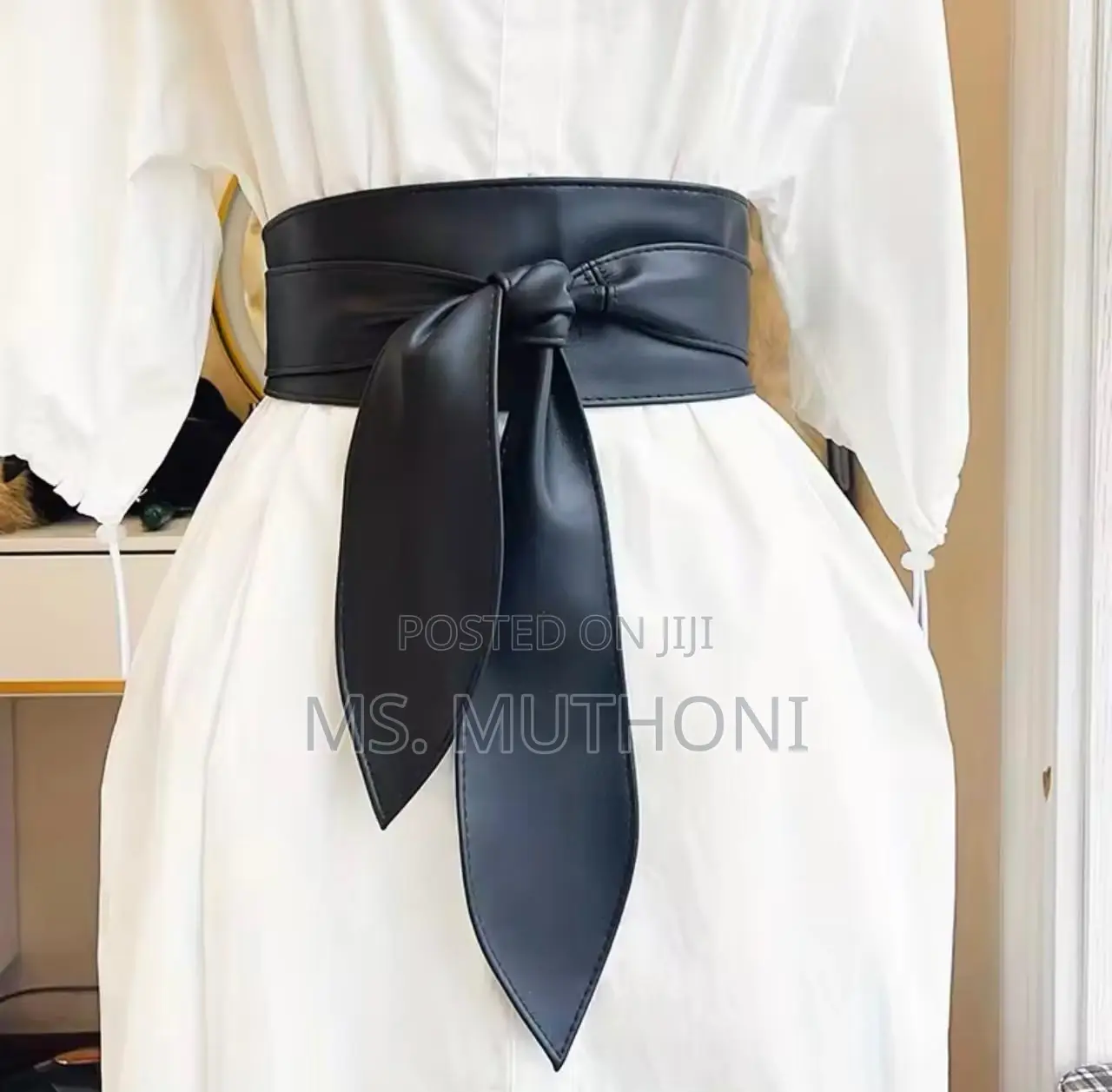 Ladies Underbust Corset PU Leather Waist Belt