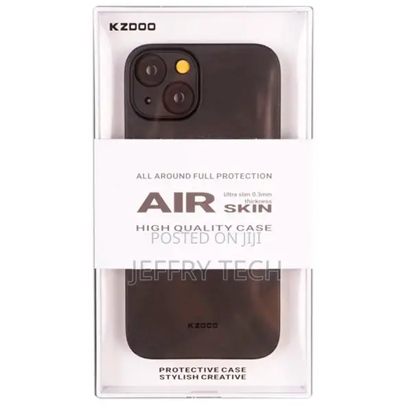 KZDOO Air Skin Case for iPhone 14 Brown Stylish Hard Case