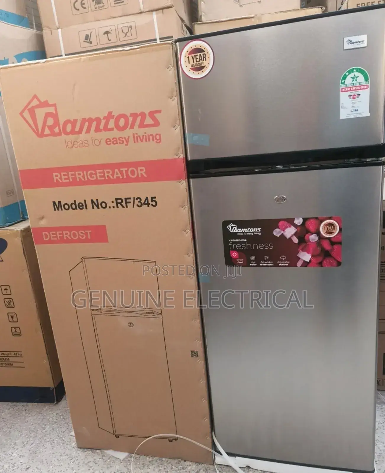 Ramtons 204litres Double Door Fridge