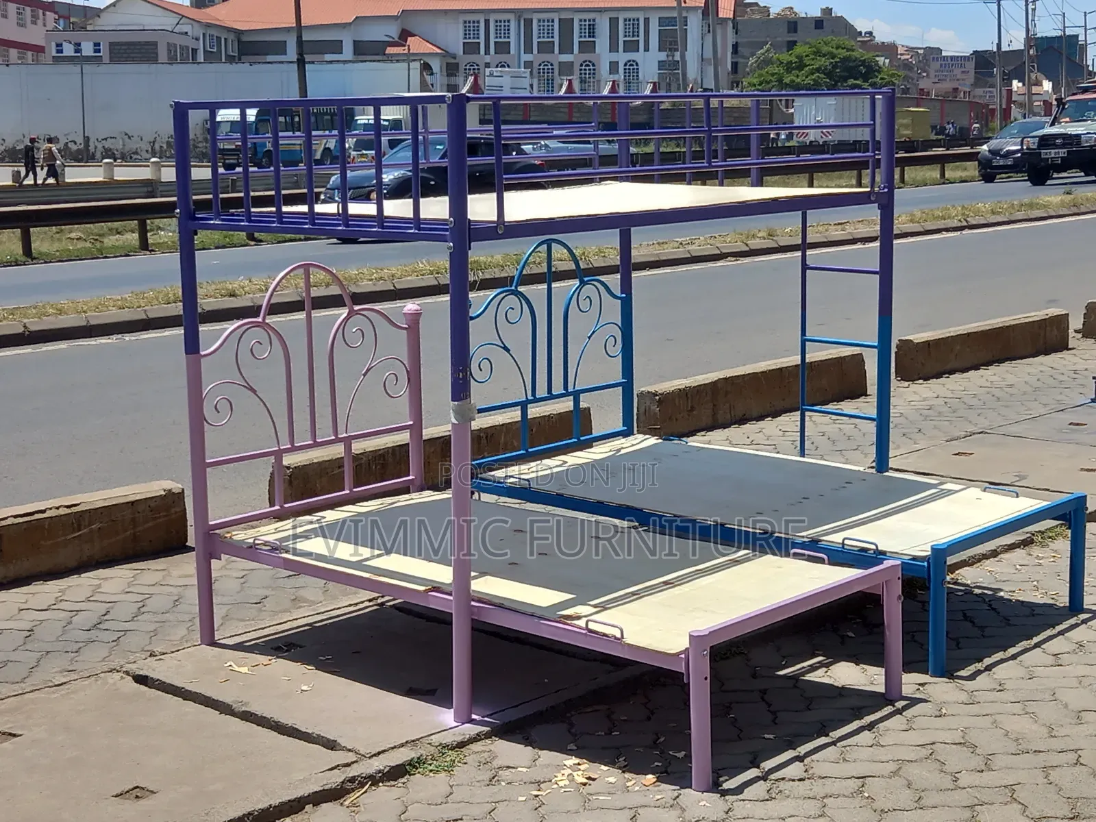 Tripple Steel Metal Bunk Bed With Twin Double Beds