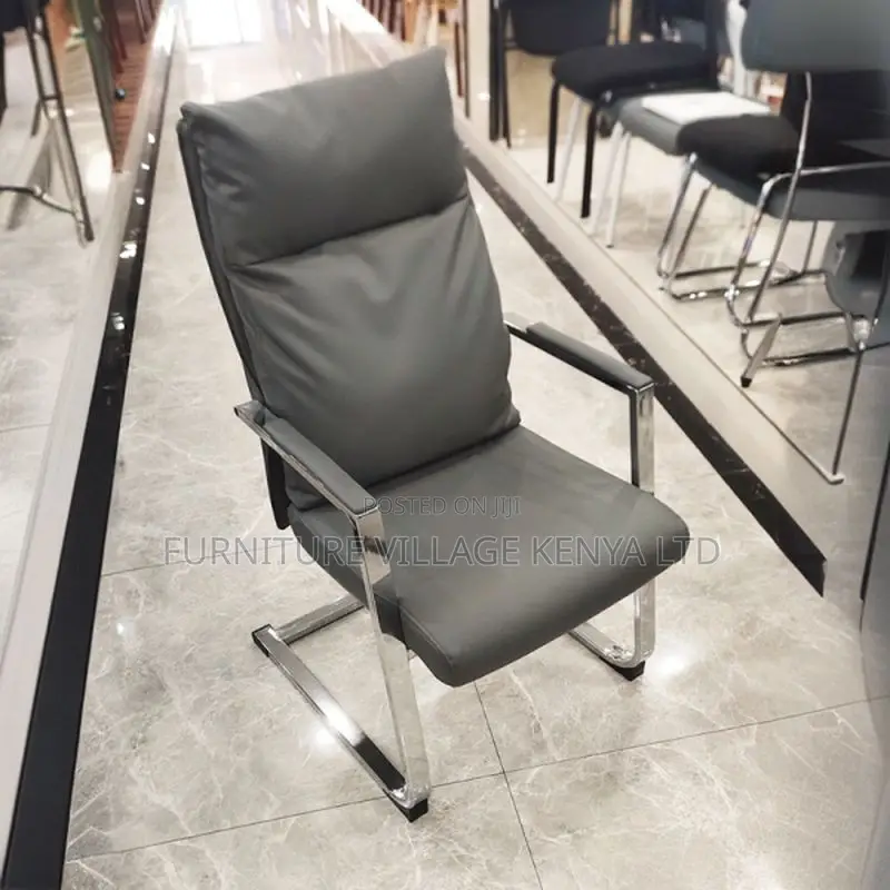 Office Chairs; High-Back Executive Leather Visitor Seat