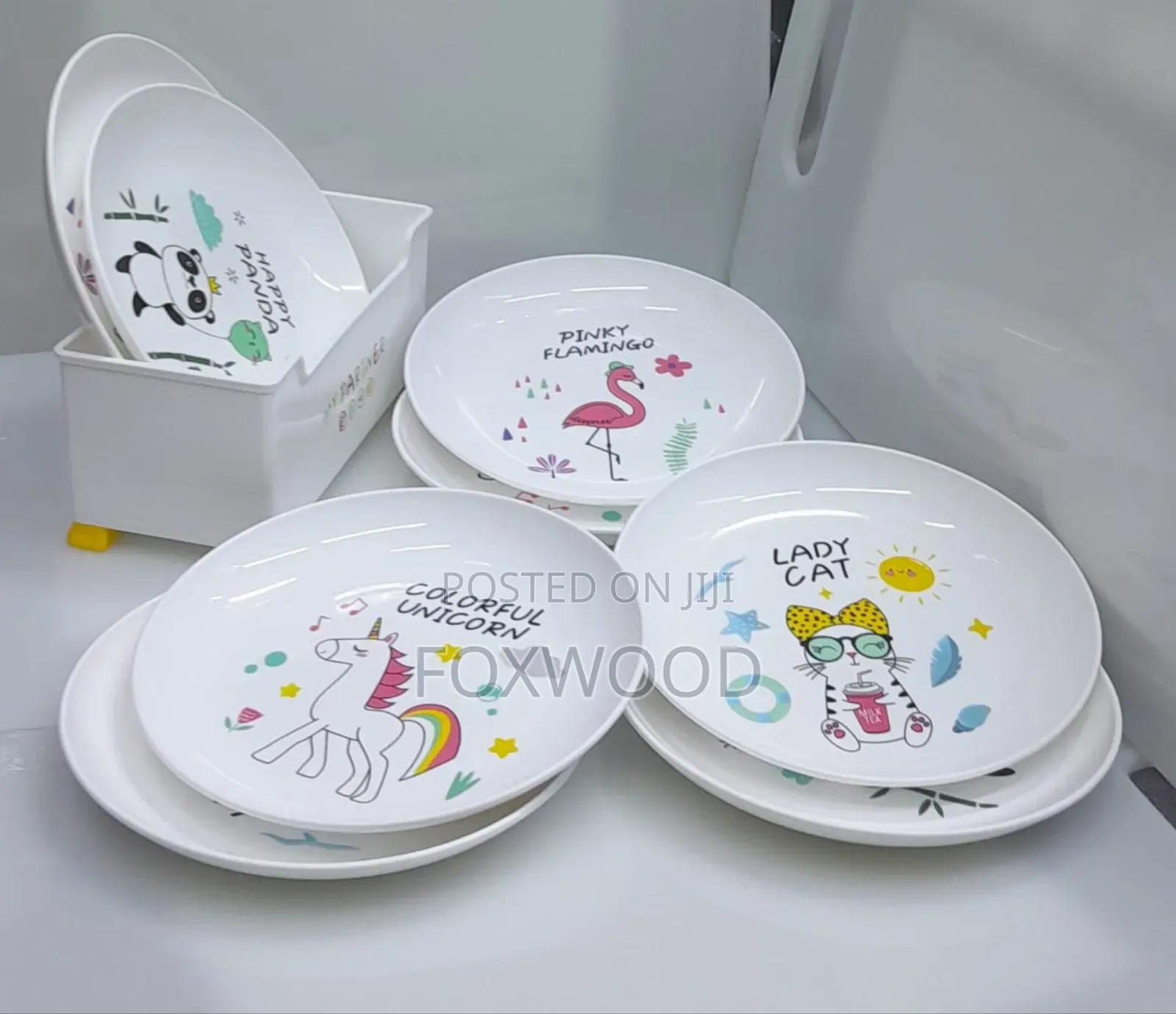 Meal General Spit Kids Snack Plates With Stand 8pcs