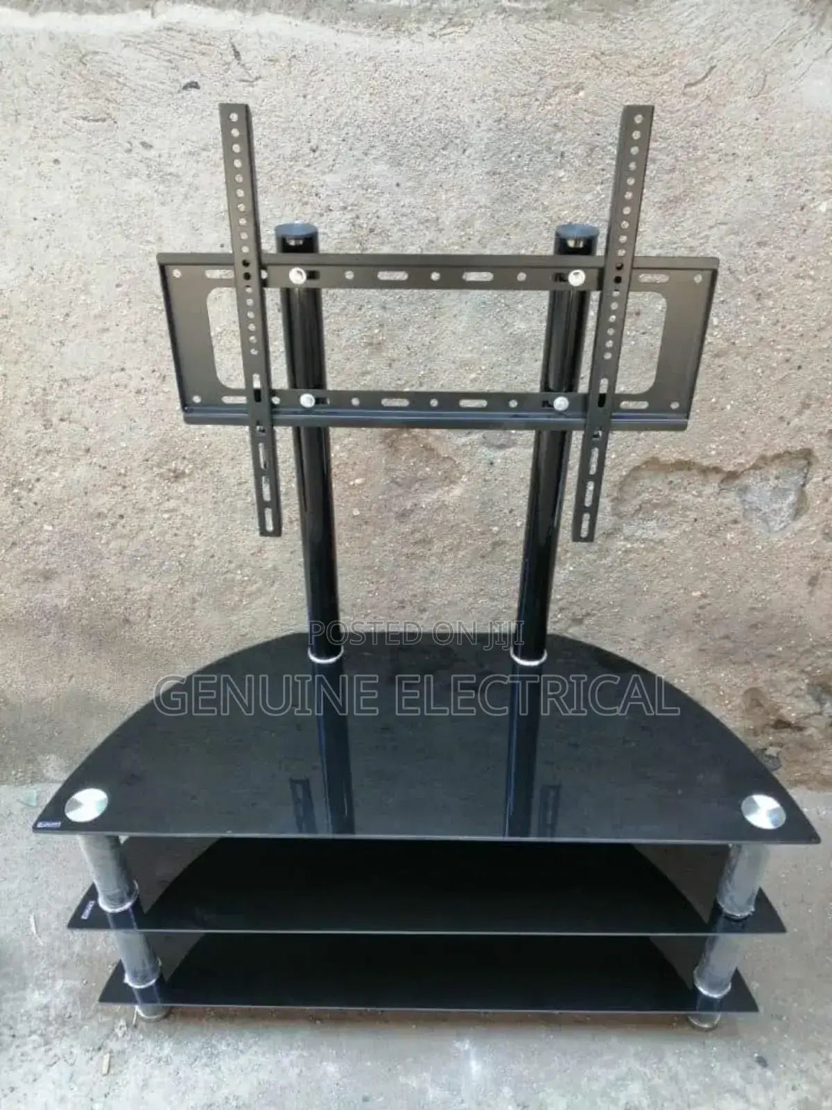 Executive Glass Tv Stand With Wall Mount