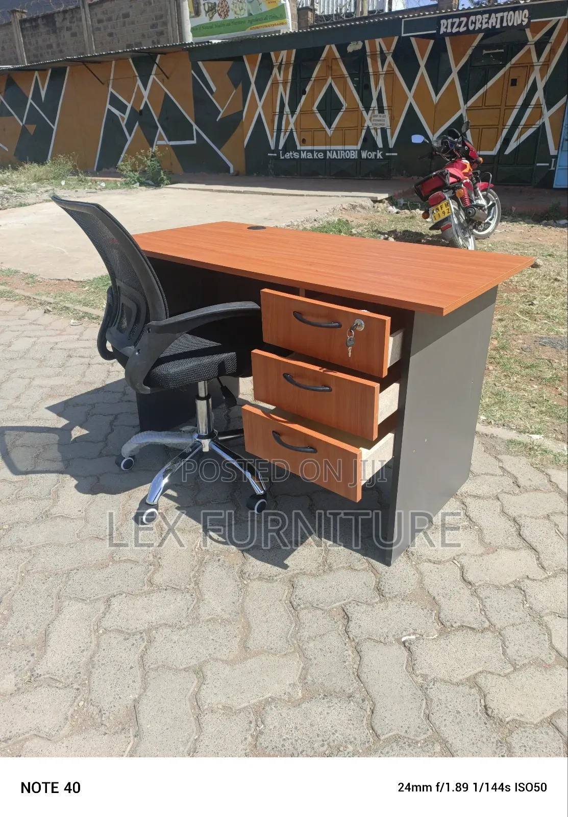 Mesh Office Chair Plus Mixed Colour Desk