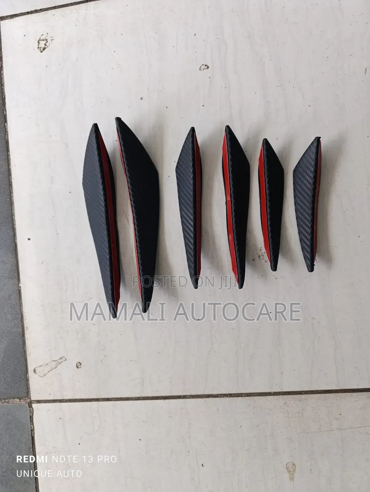 Universal 6 PCS Carbon Front Car Wing Splitter