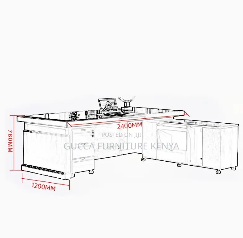 Office Tables:1.6 Meters Executive Premium Boss Wood Table