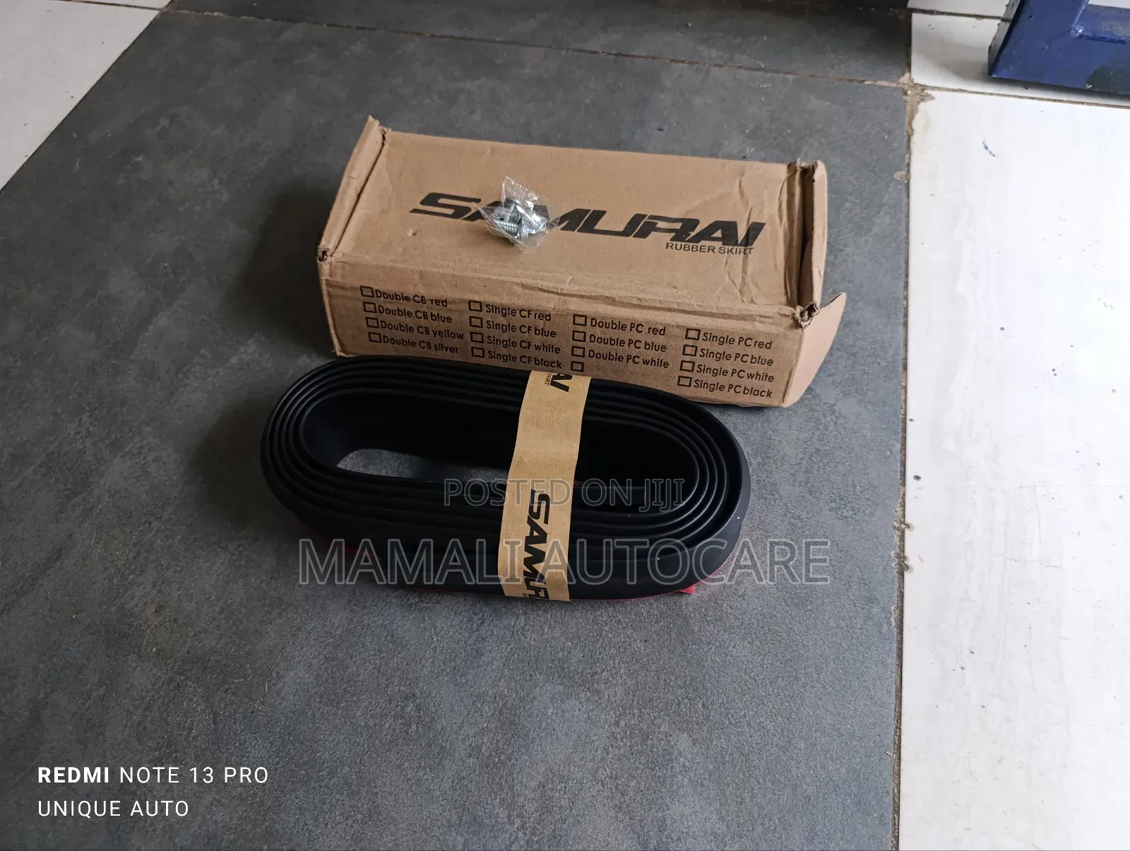 Black Samurai Rubber Car Bumper Lip