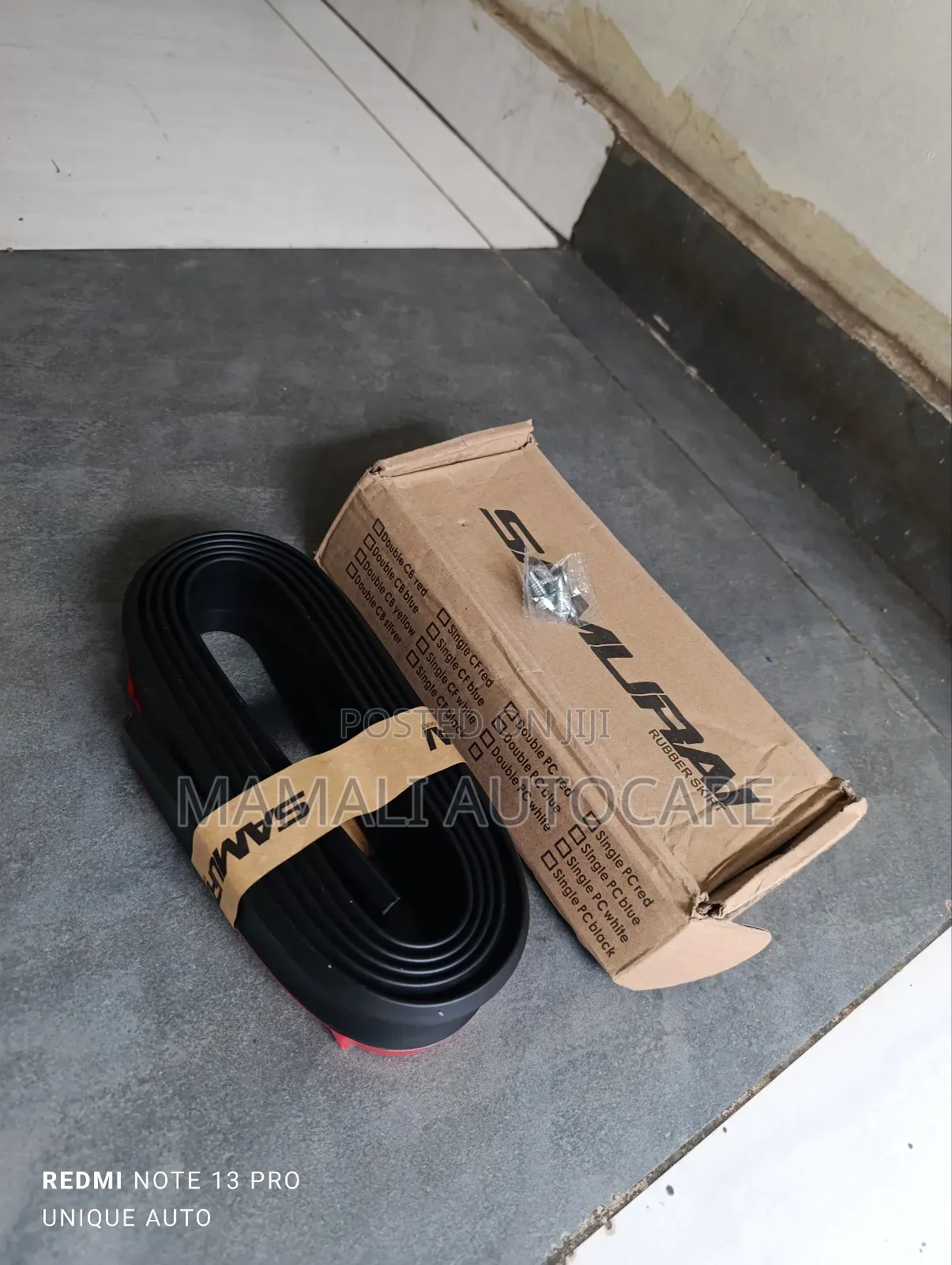 Universal Black Samurai Bumper Lip: Flexible Rubber Guard
