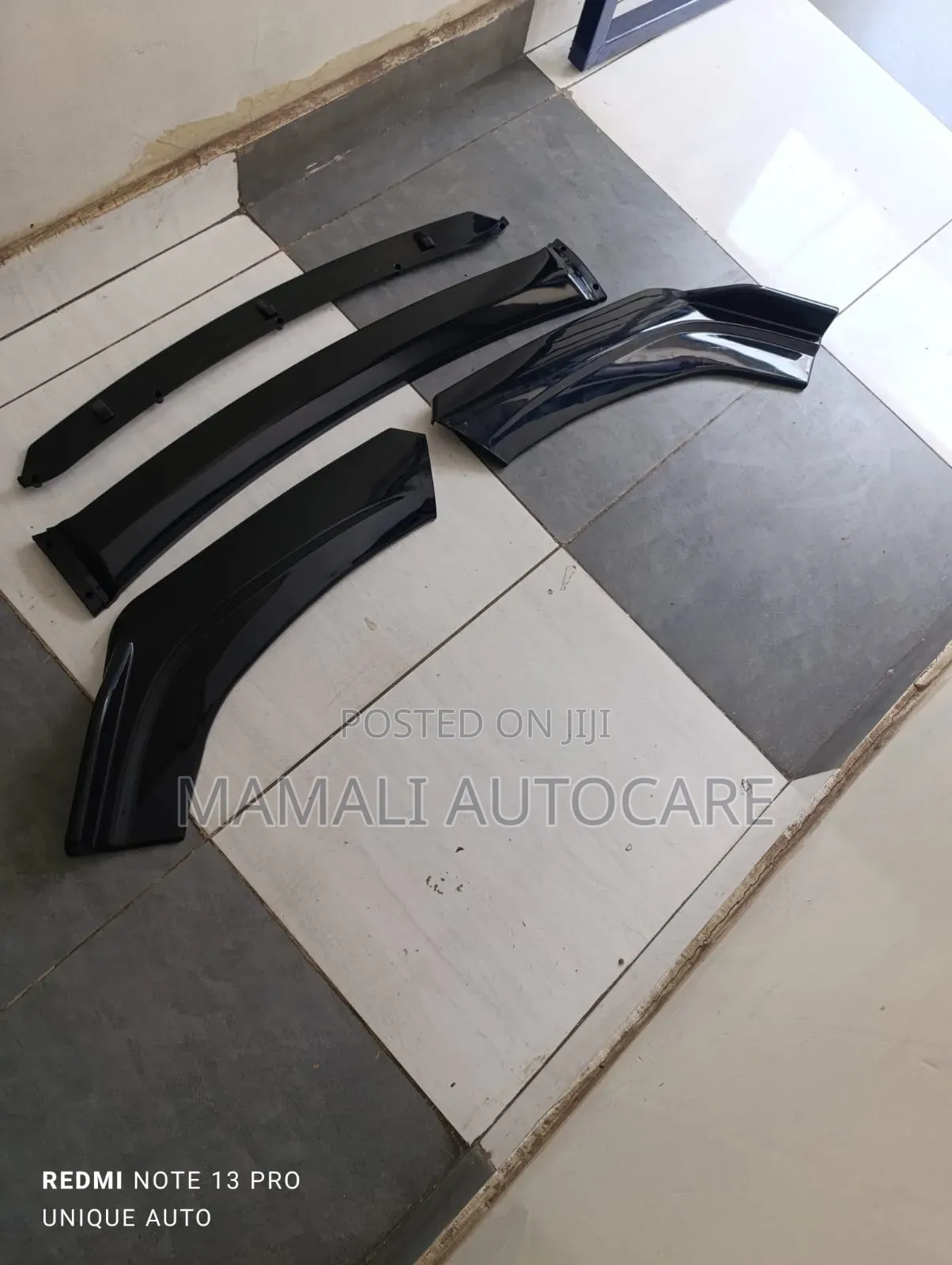 Black Car Bumper Lip,Stylish Protective Front Splitter