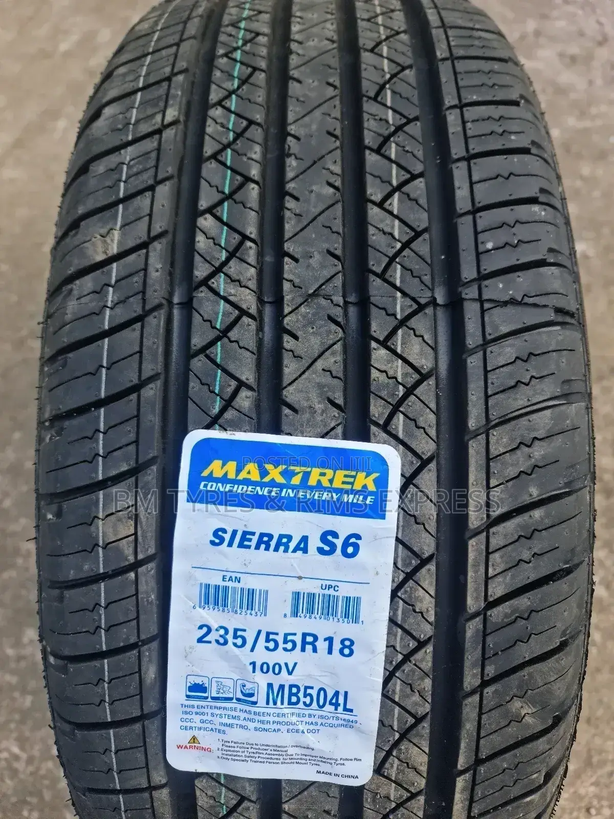 235 /55 R18 Maxtrek Tyres.