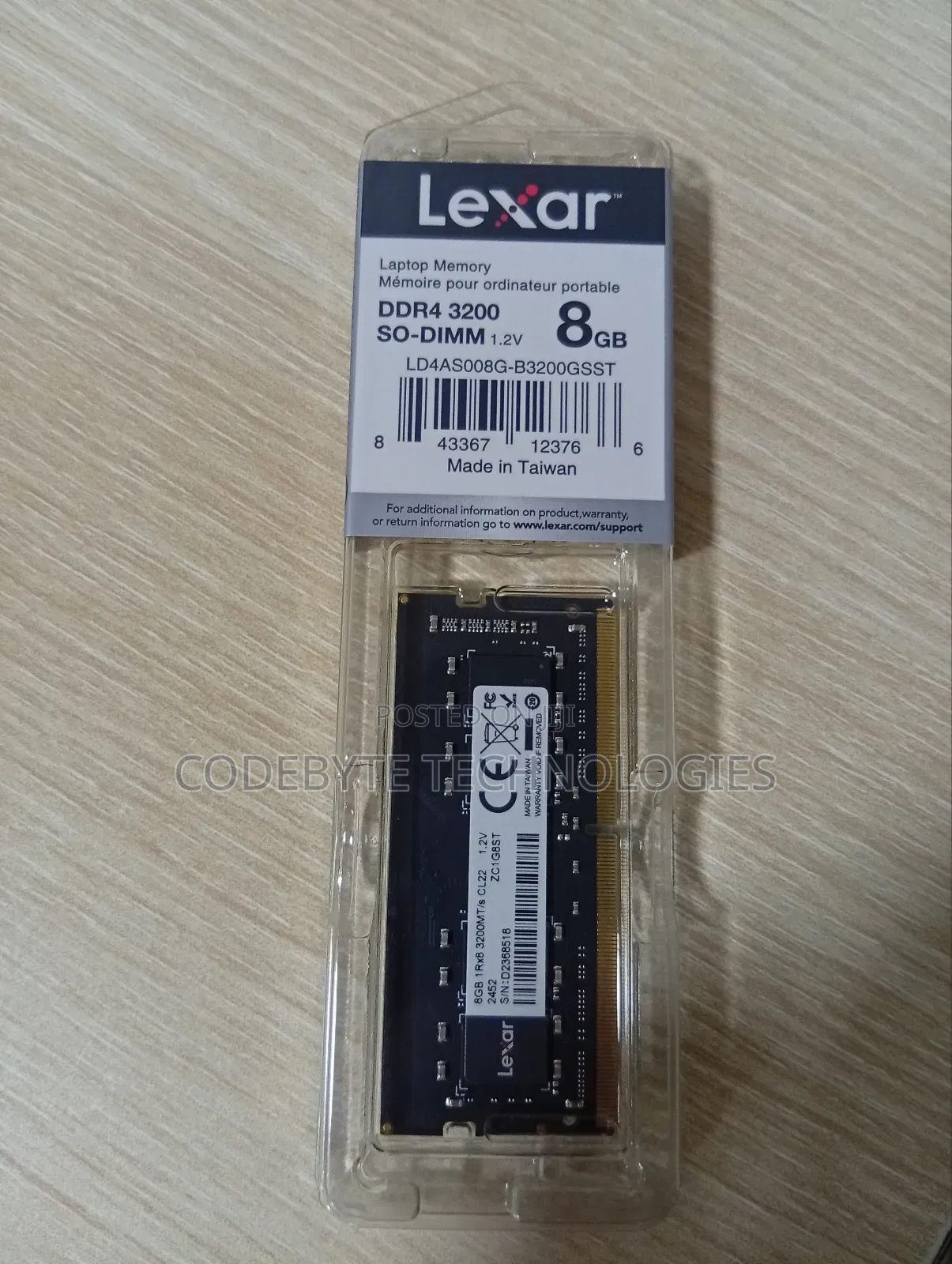 Lexar Laptop Ram Ddr4 8gb 3200