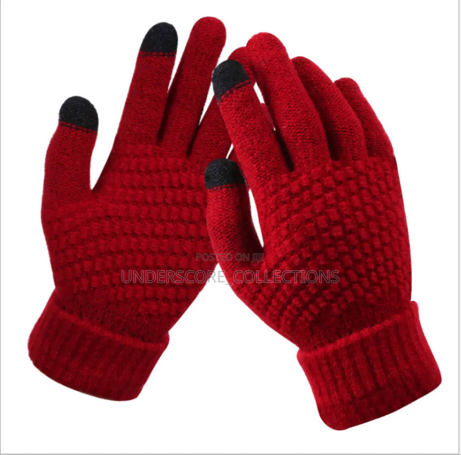 Red Unisex Winter Gloves