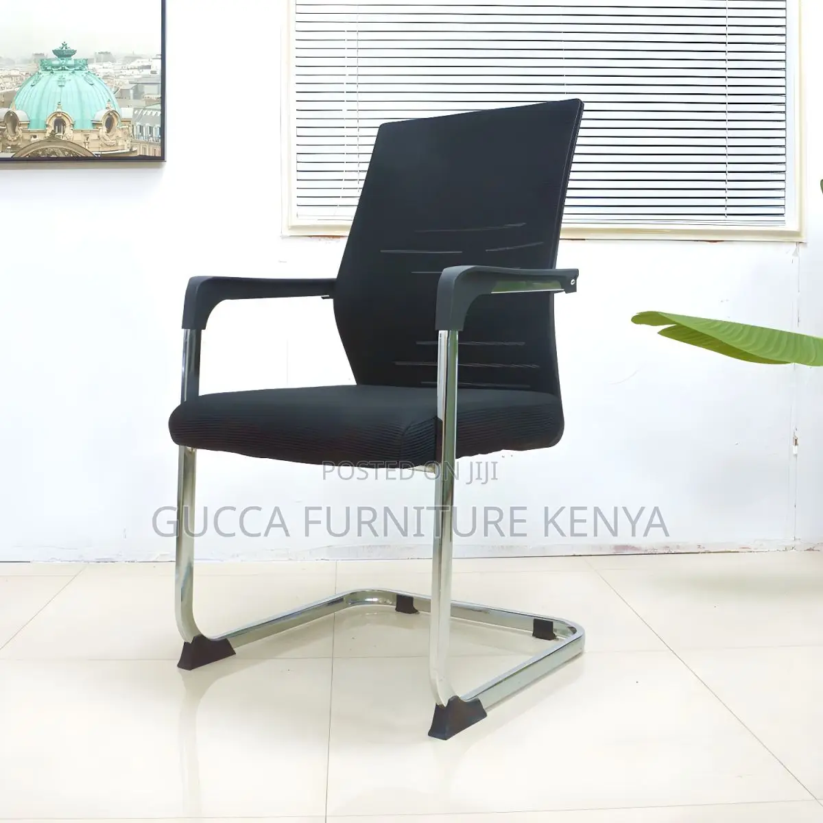 Office Chairs: High Back Strong Fixed Quest Waiting Chair