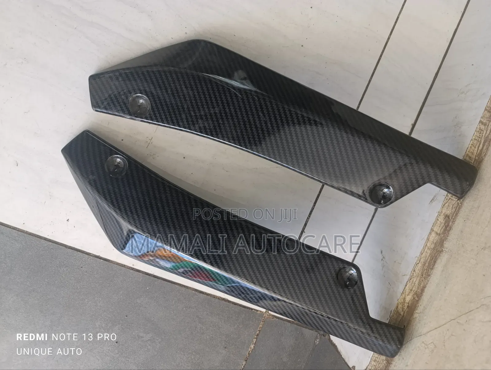 Carbon Fiber Rear Bumper Skirt Set, Universal Fit