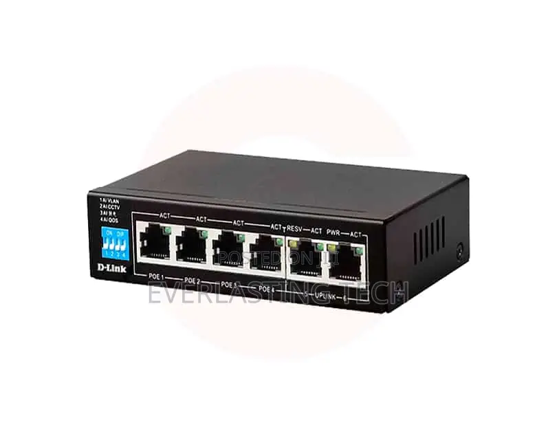 D-Link 250M 6-Port 1000mbps Switch With 4 Poe Ports