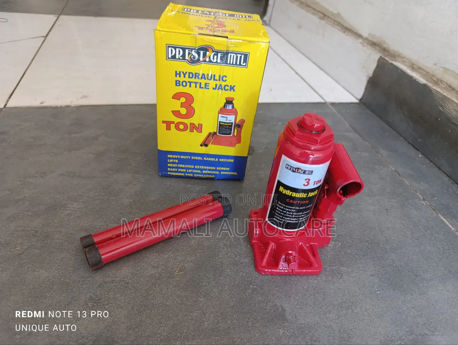 Heavy-Duty 3 Ton Hydraulic Bottle Jack