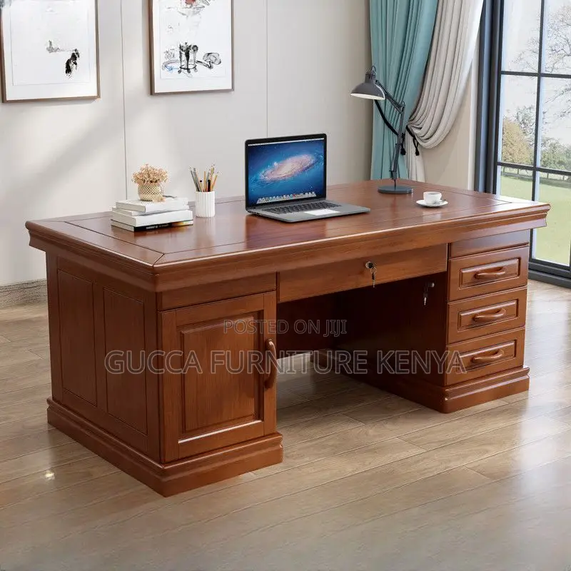 Office Tables:140cm Modern Rectangular Hardwood Office Desk