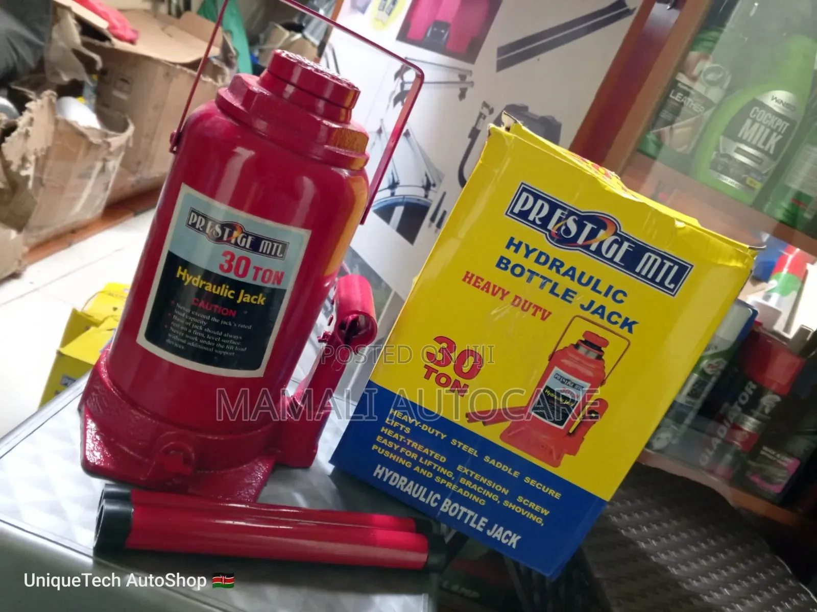 Premium 30 Ton Hydraulic Bottle Jack, Industrial Strength