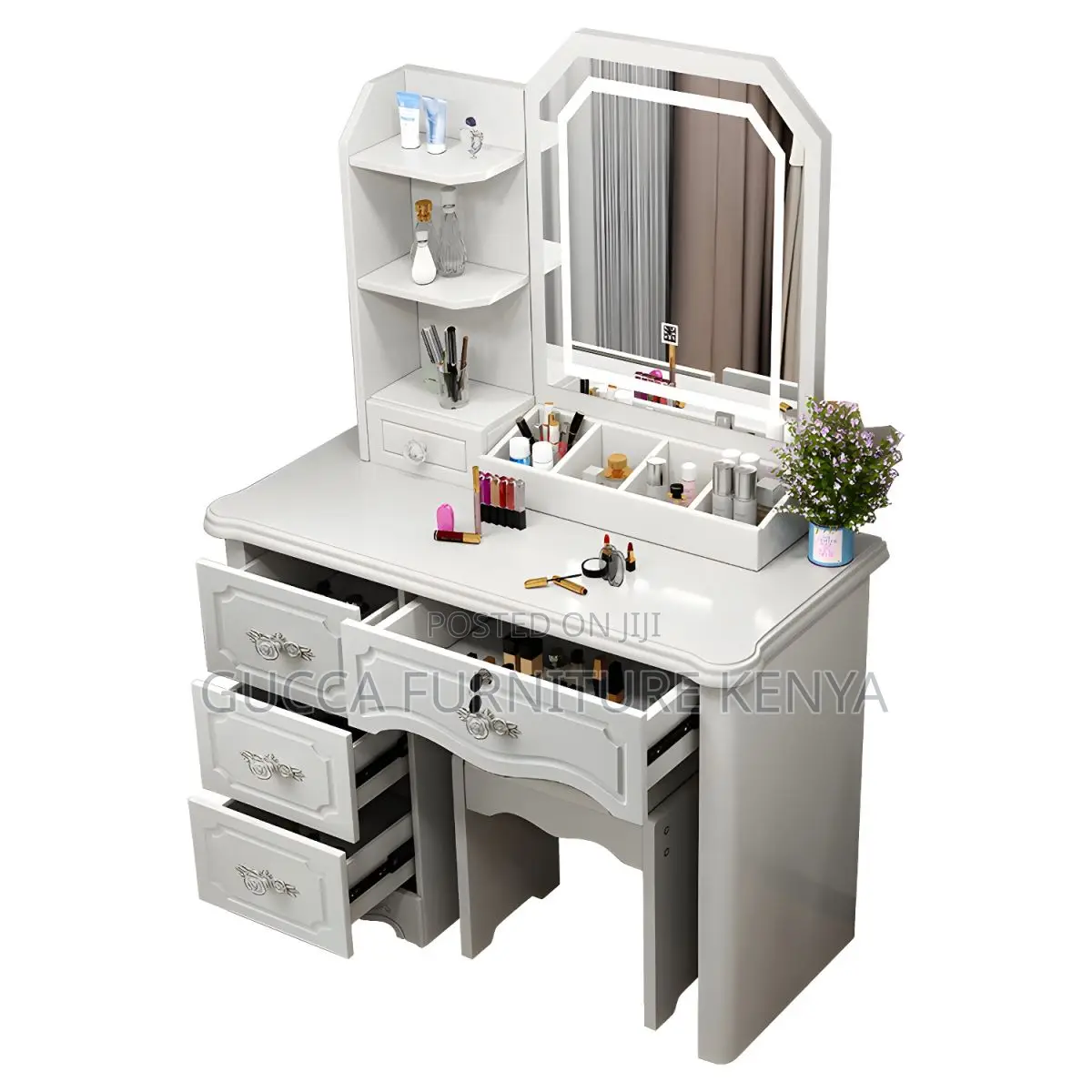 Dressers: Make-Up Vanity Standing Wooden Dressing Table
