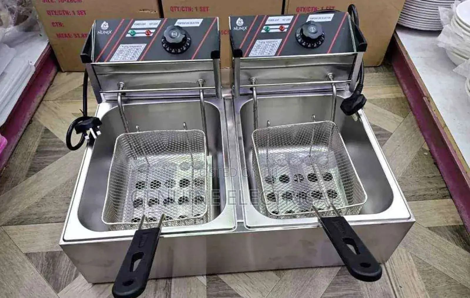 Nunix 6L + 6L Double Deep Electric Deep Fryer