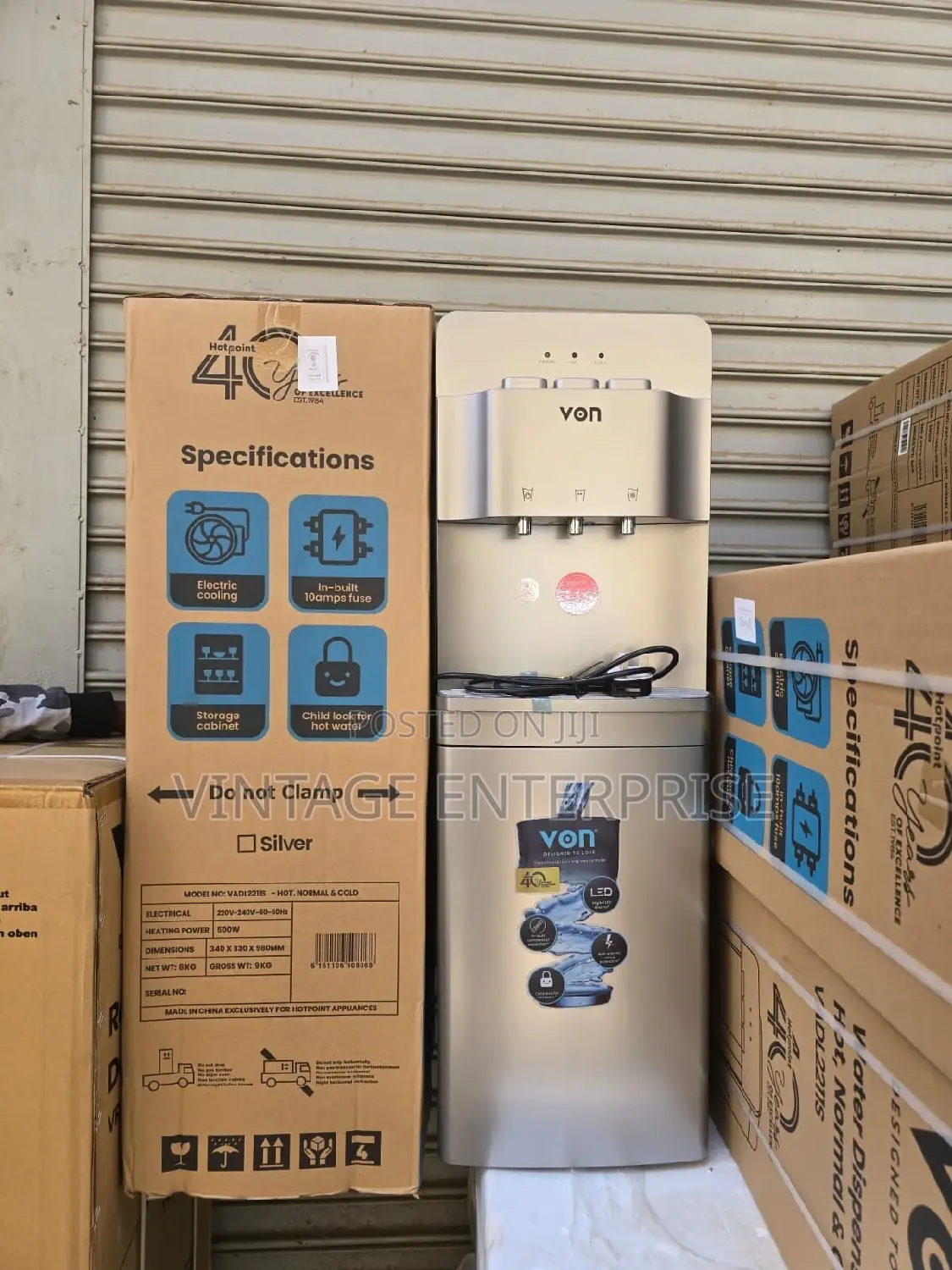 Von 3taps Hot Normal and Cold Water Dispenser
