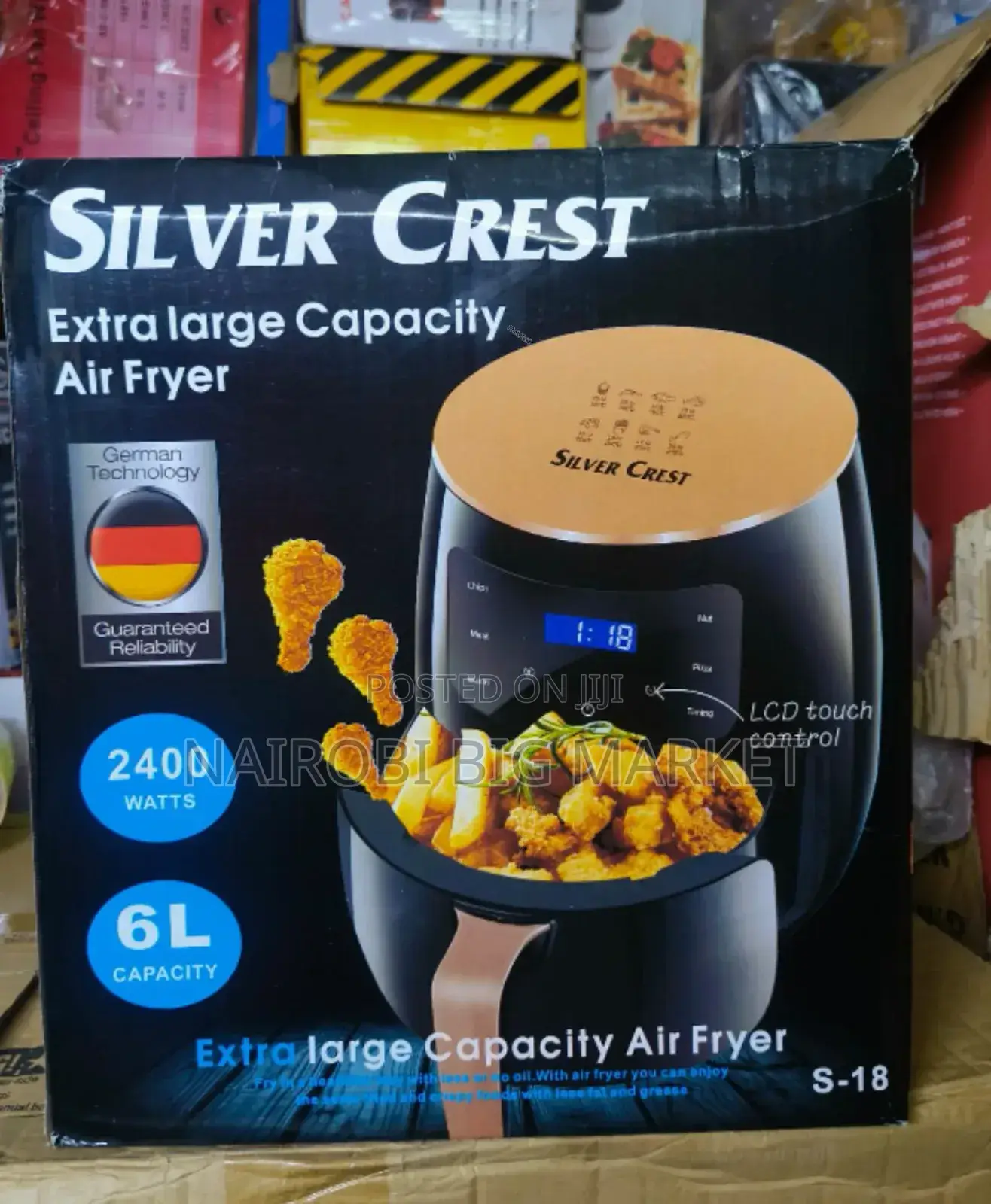 Electric - Airfryer- Silver Crest -6 L -2400 Watts