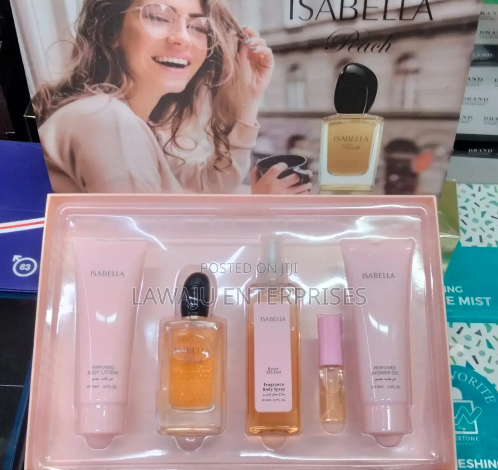 5 in 1 Isabella Peach Perfume and Lotion Set