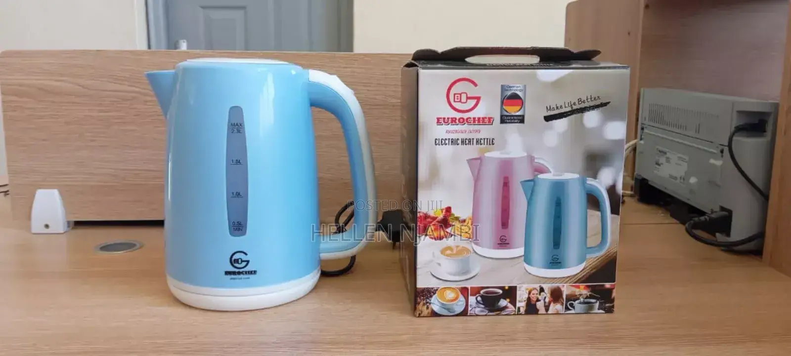 2.3ltrs Plastic Eurochef White Kettle