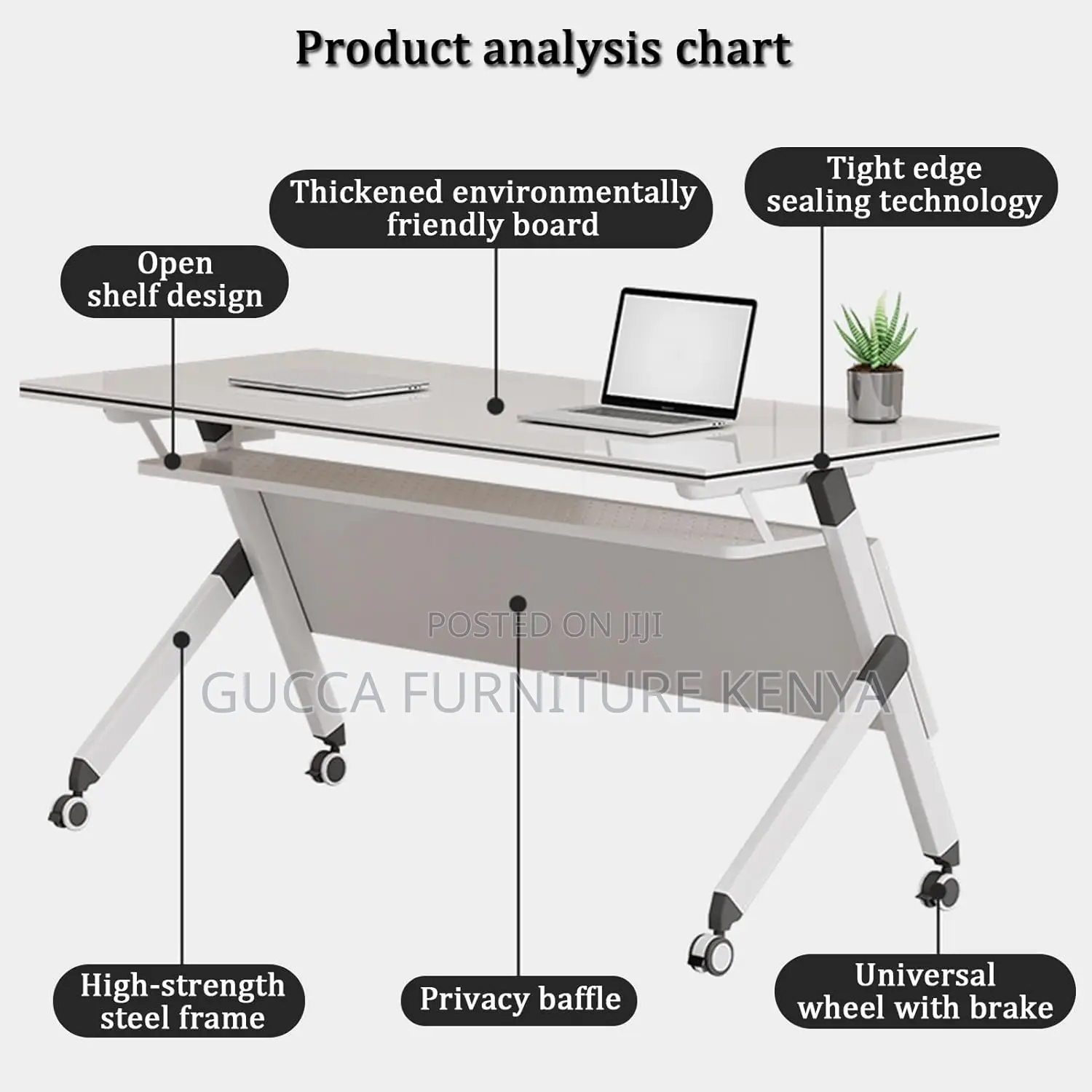 Office Tables:Portable Flip Top Mobile Seminar Meeting Table