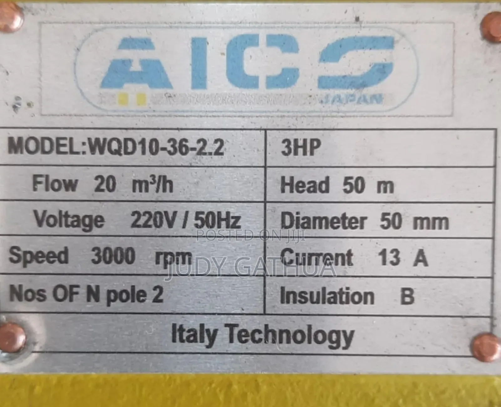 Submersible Pump 20,000 Lper/Hr